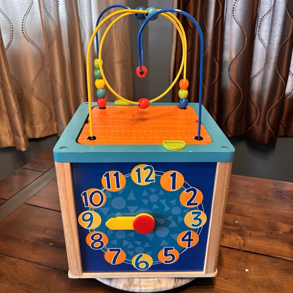 Toys R‎ Us Wooden 5 In 1 Activity Cube 12"